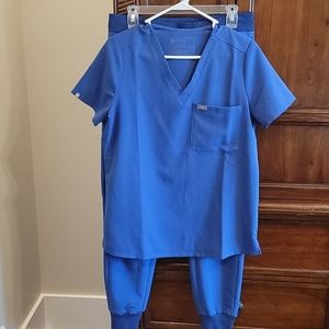 Figs Scrub Set Zamora/Catarina Small EUC Denim